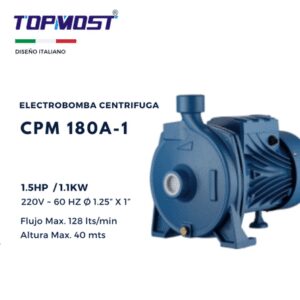 Bomba de Agua Centrifuga 1.5 HP 128L/m BCM150 TopMost