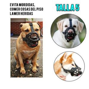 Bozal para Perro de Goma Caucho Talla 5
