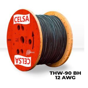 Cable Thw-90 450/750v 12 Awg Celsa Negro - Venta por metro