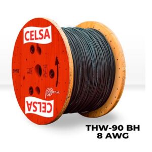 Cable Thw-90 450/750v 8 Awg Celsa Negro - Venta por metro