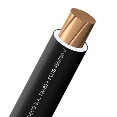 Cable TW-80 +plus 450/750 V 14 AWG Negro