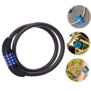 Cadena 120cm Acero Antirrobo Para Moto Bicicleta Con Clave De Seguridad Dark