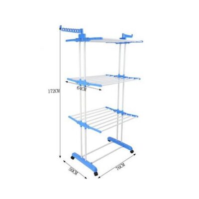 Colgador de Ropa Perchero Plegable de 3 Niveles para Tender,Secar Ropa