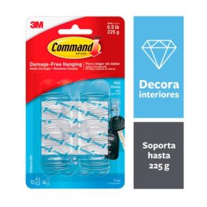 Command Gancho transparente mini