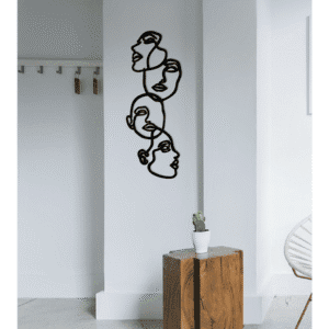 Cuadro los Cuatro Rostros Color Negro