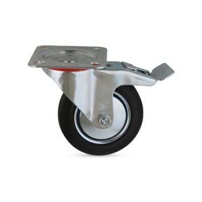 Garrucha plataforma con freno industrial 4