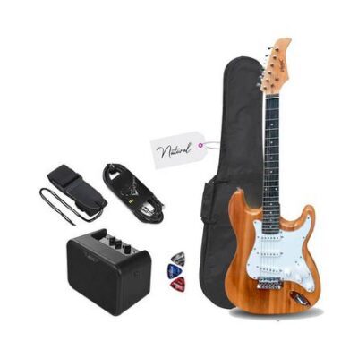 Guitarra Eléctrica Strato Natural con Amplificador Joyo 10W