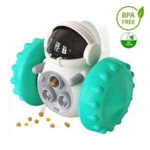 Juguete Interactivo Dispensador Comida Mascota Perros Gatos Turquesa