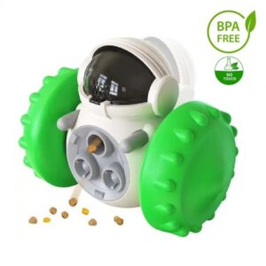 Juguete Interactivo Dispensador Comida Mascota Perros Gatos Verde