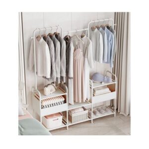 Perchero Colgador Organizador Estante Ropa F46 Blanco