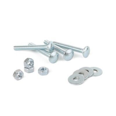 Perno coche + Tuercas + Arandelas 1/4×2