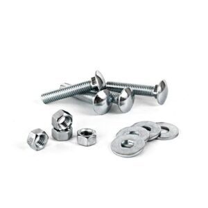 Perno Coche + Tuercas + Arandelas 3/8x2" x 4 unidades