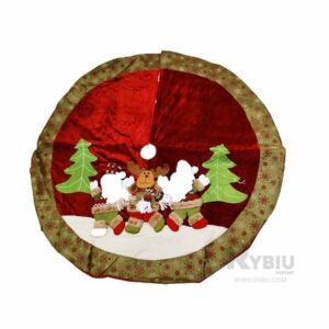 Piso de Arbol Redondo para Navidad Multicolor de 1.3m Mod 3