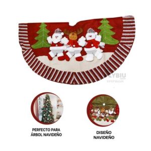 Piso de Arbol Redondo para Navidad Multicolor de 1.3m Mod 4