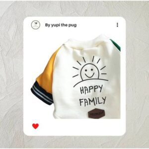 Polera para Mascotas Yupi The Pug Happy Family Macho Talla 3