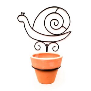 Porta Macetas Caracol FerroJardín con Macetas