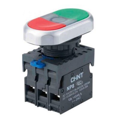 Pulsador doble con Led NP8-11SD 110-220VAC Chint