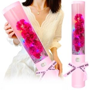 Ramo de Flores de Jabón con Luces Fucsia R12