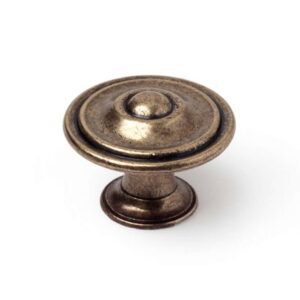 Tiradores x 4 pomos Zamak D35 Cuero Viejo