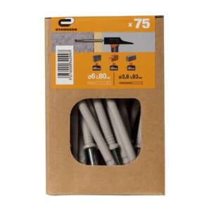 Tornillo + Tarugo 6x80mm x 75 unidades