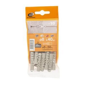 Tornillo + Tarugo 8x40mm x 10 unidades