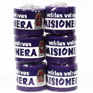 Vela MISIONERA Votiva Morada Tip 10 Bolsa 72un
