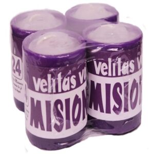 Vela MISIONERA Votiva Morada Tip 24 Bolsa 36un
