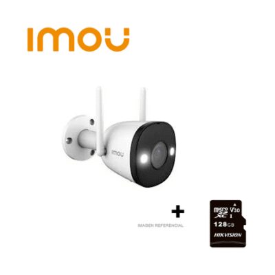 Camara de seguridad y videovigilancia Bullet 2E 2MP + MicroSD 128GB – Imou
