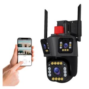 Cámara IP PTZ Triple Lente Exterior