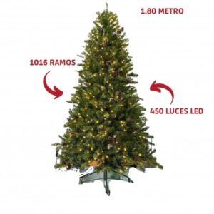 Árbol de Navidad Iluminado LED de 180cm (1016 ramas)