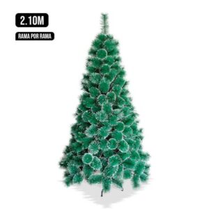 Árbol de navidad pino nevado frondoso 2,1 M Rama por rama 650 ramas