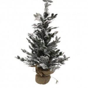 Árbol Tipo Pino Nevado con Luces LED de 70cm