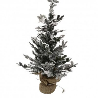 Árbol Tipo Pino Nevado con Luces LED de 70cm