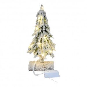 Árbol Tipo Pino Nevado de 35cm con Luces LEDs