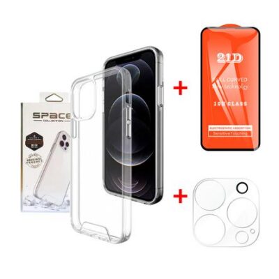 Case Space + Protector de Pantalla + Mica para Cámara para iPhone XS