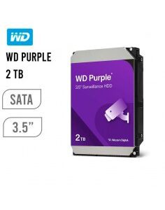 DISCO DURO HDD WESTERN DIGITAL 2TB PURPURA (WD23PURZ) VIDEOVIGILANCIA 5400 RPM | 64MB CACHE