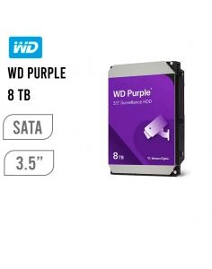 DISCO DURO HDD WESTERN DIGITAL 8TB PURPURA (WD85PURZ) VIDEOVIGILANCIA 5640RPM|256MB