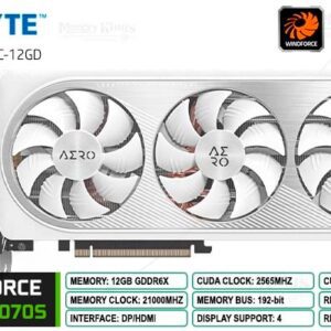 GEFORCE RTX 4070 SUPER 12GB 192 bit GIGABYTE AERO OC WHITE