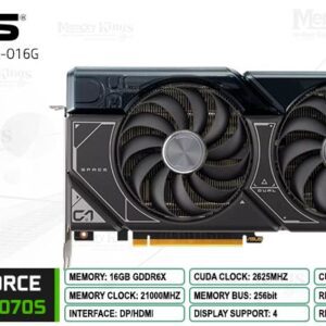 GEFORCE RTX 4070 Ti SUPER 16GB 256 bit ASUS DUAL