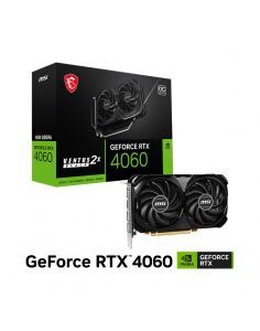 TARJETA DE VIDEO MSI RTX 4060 8GB GDDR6 VENTUS 2X BLACK OC ( 912-V516-012 ) 128 BIT