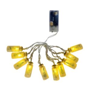 Cadena 10 Luces Led Botellas Acrílicas con nieve Orange