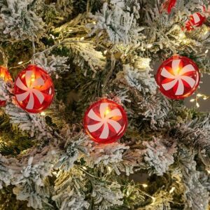 Cadena 10 Luces Led Caramelos Rojo/Blanco Acrílicos Orange