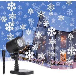 Proyector de Copo de Nieve de Navidad Luces Led Impermeables Y Paisaje Decorativo