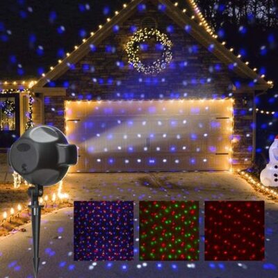 Proyector de Luces de Navidad Focos de Proyección Rgbw Con Controlador Multifunción