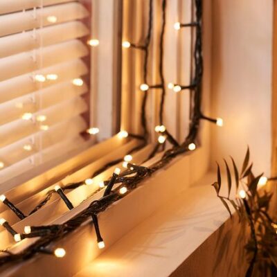 Tira 10m de 200 luces navideñas con luz Led Cálida Orange