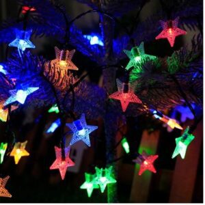 Tira de Luces Led Multicolor Cadena de Estrellas Navidenas 4 Metros