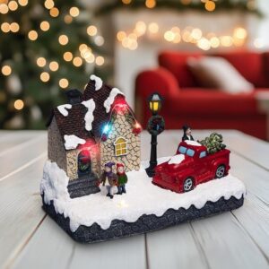 Villa navideña tienda de árboles 6 Leds