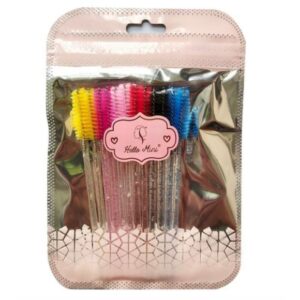 Aplicador de Brocha Desechable para Pestañas y Cejas c/12