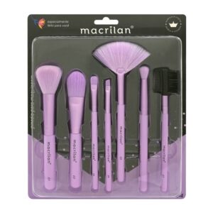 Kit 7 Brochas para Maquillaje Macrilan Lila KP9-4