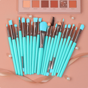 Kit de Pinceles para Maquillaje Neón c/ 20 piezas Completo